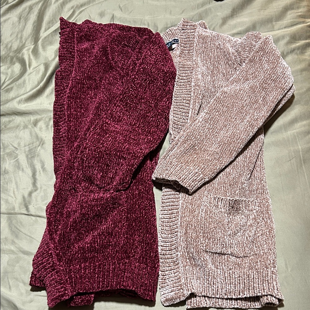 Set of 2 Chenille Cardigans